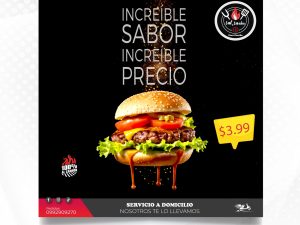 Hamburguesa 100% al carbón